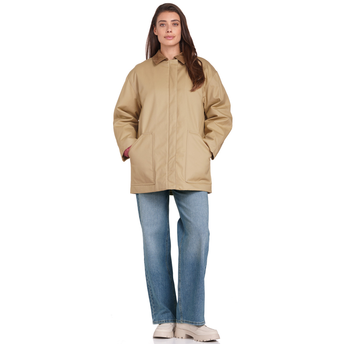 Jonas Nielsen Damen Jacke in Canvas-Optik beige
