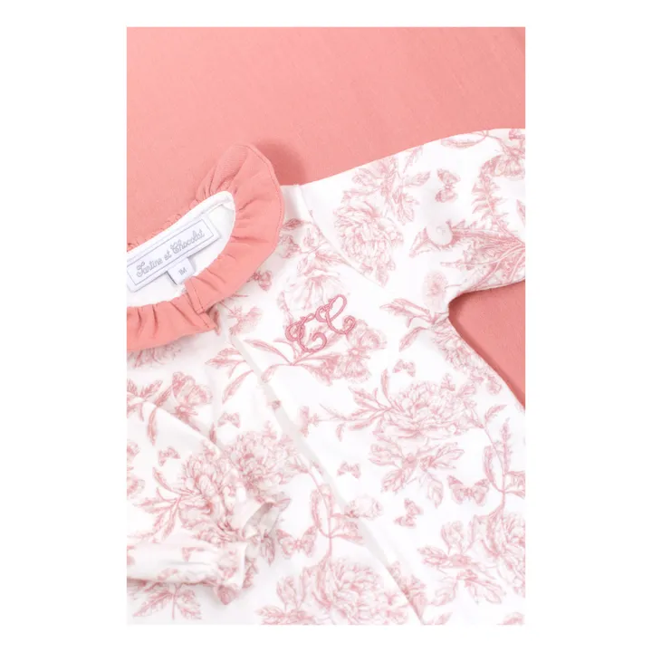 Tartine et Chocolat Dors-bien Toile de Jouy | Rose pêche