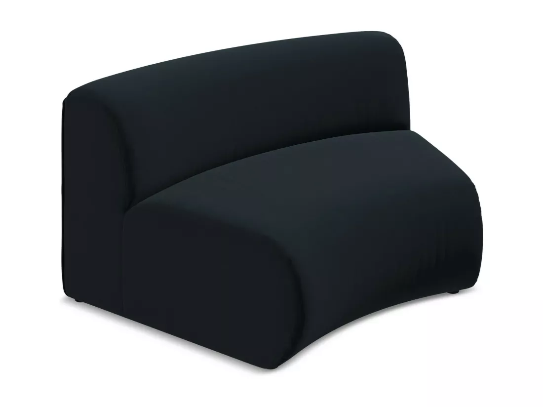 Fauteuil d'angle pour canapé modulable en velours - bleu royal - EKAHI