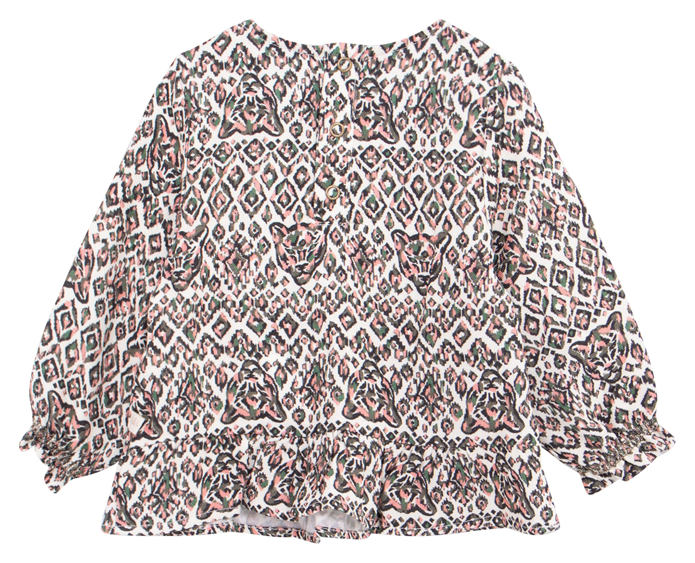 Blouse ample à col rond | Kaki