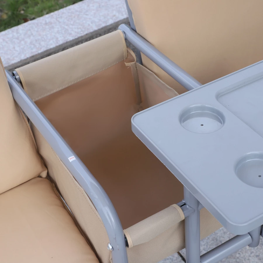 Outsunny Gartenschaukel mit Sonnendach beige