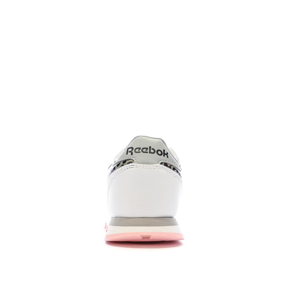 Reebok Baskets Blanc/Rose Fille Reebok Classic Leather