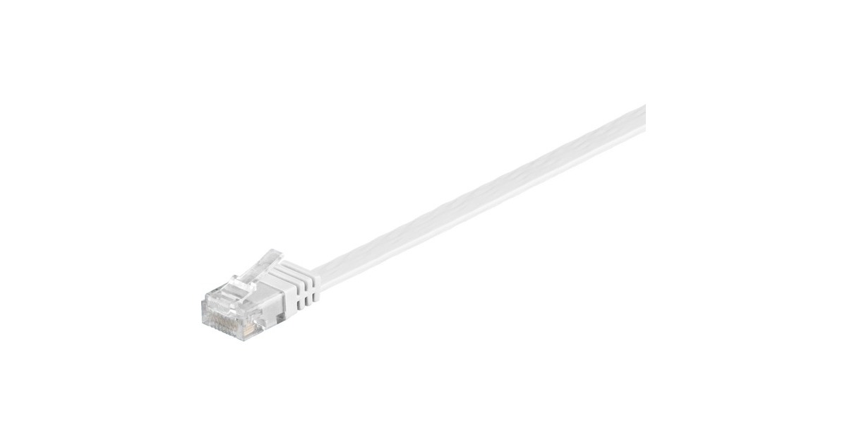goobayPatchkabel RJ-45 U/UTP met Cat.5e  (Wit, 5 meter, Platte kabel)