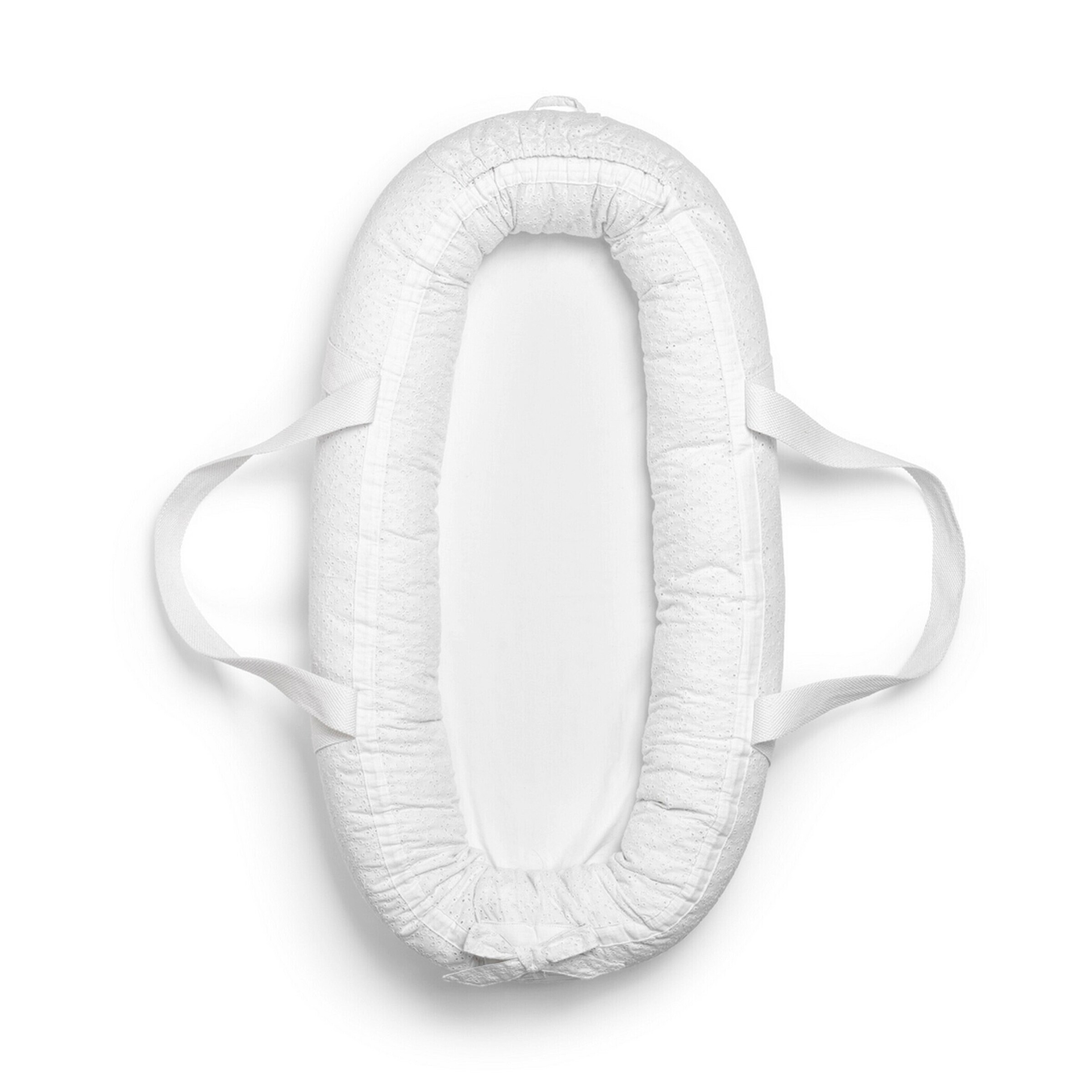 Elodie Babynestchen tragbar - Embroidery Anglaise weiß