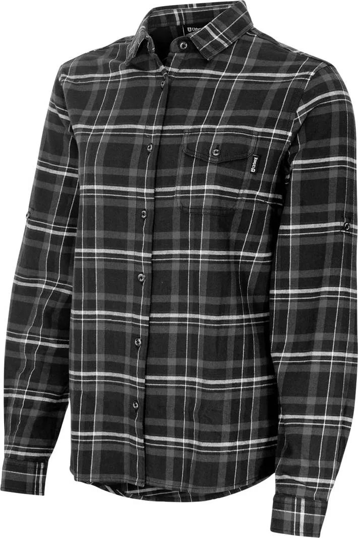 Urberg Flannel Ls W Strap Shirt Wmn Black Beauty