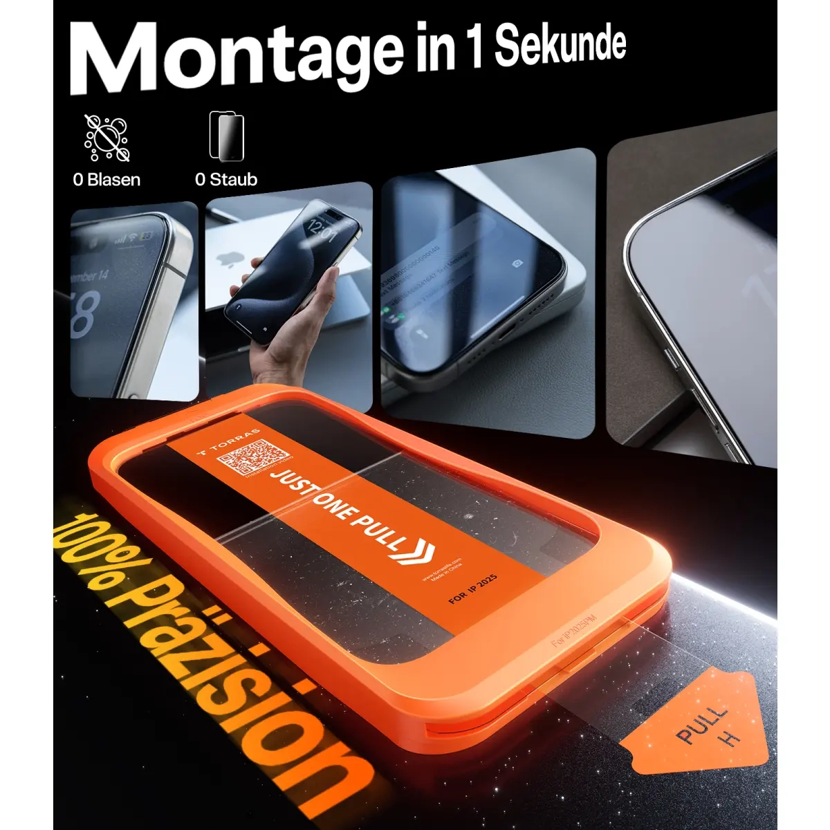 iPhone Air Install Master Panzer Glas Displayschutz Case Friendly