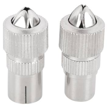 Q-Link coac stekker metaal recht male/female