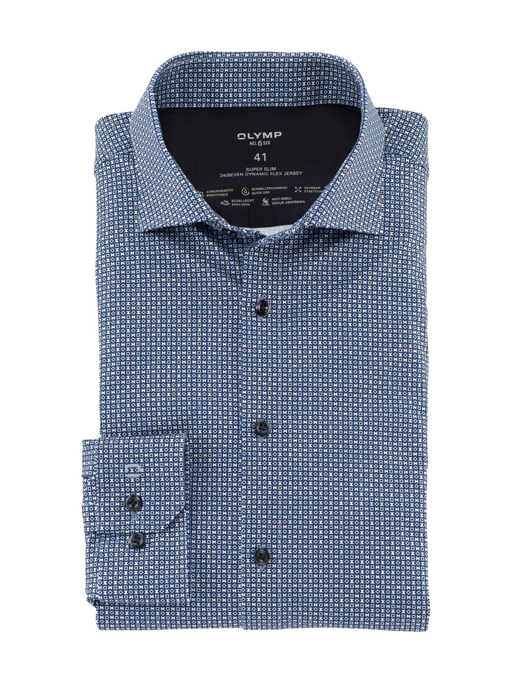 OLYMP| Herren Hemd OLYMP NO.SIX Super Slim Fit Langarm