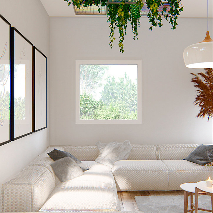 Fenêtre fixe aluminium blanc H.117 x L.123 cm GoodHome