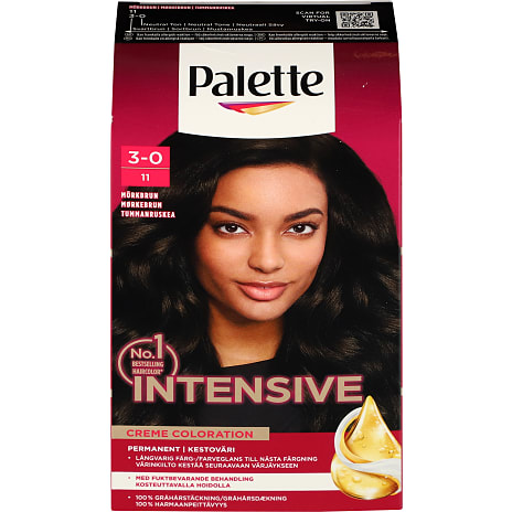 Permanent hårfarve 3-0 Dark Warm Brown m. olier