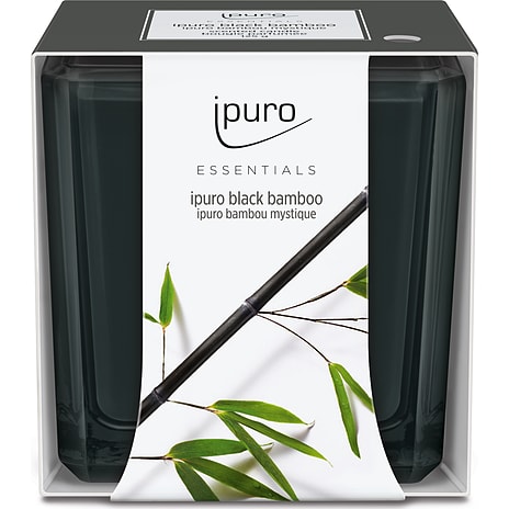 Ipuro duftlys i glas Ø6,5 x H6,5 cm - black bamboo duft