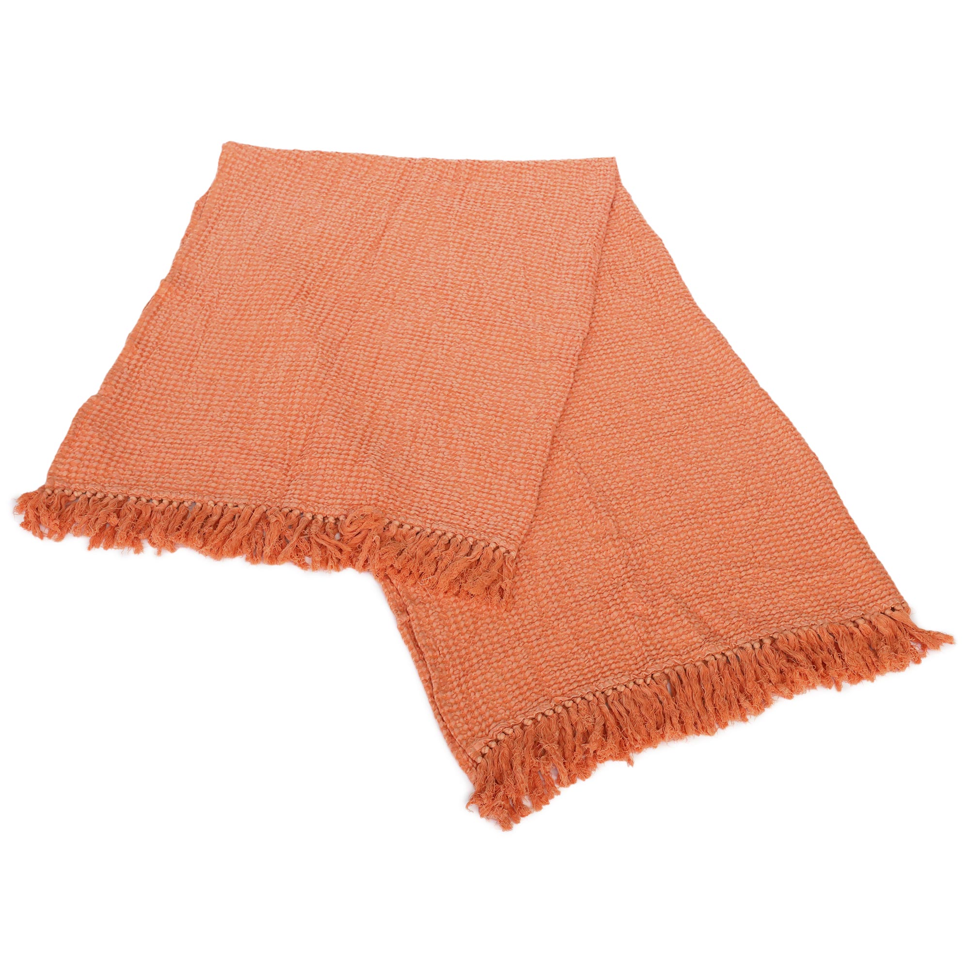 Throw 'Gresa' orange, B 170 cm, L 130 cm von fischer's lagerhaus