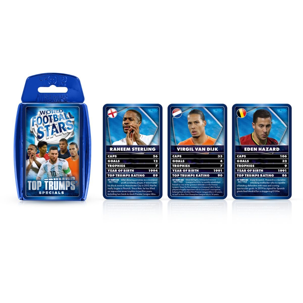 WORLD FOOTBALL STARS BLUE TOP TRUMPS 2021