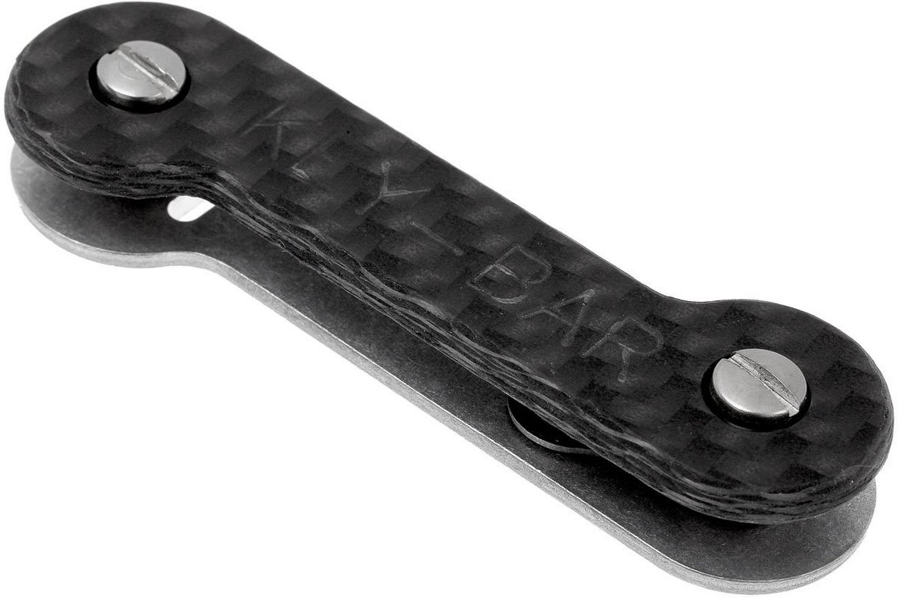 KeyBar aluminium/carbon sleutel organiser, grijs