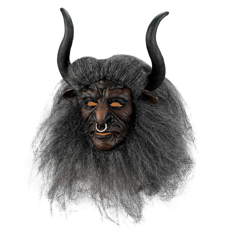 Latex Maske Fasnachts Gesichtsmaske Kostüm Zubehör Motto Party Accessoire Halloween Foto Requisite - Krampus