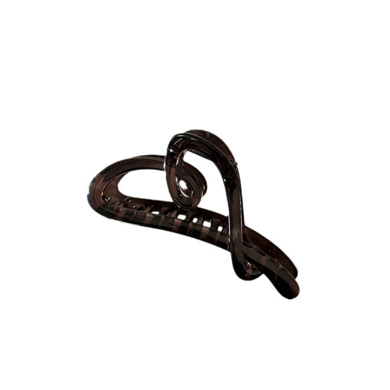 (12cm) Haarspange Klammer Krallen Clip Haar Accessoire Herz - Schwarz