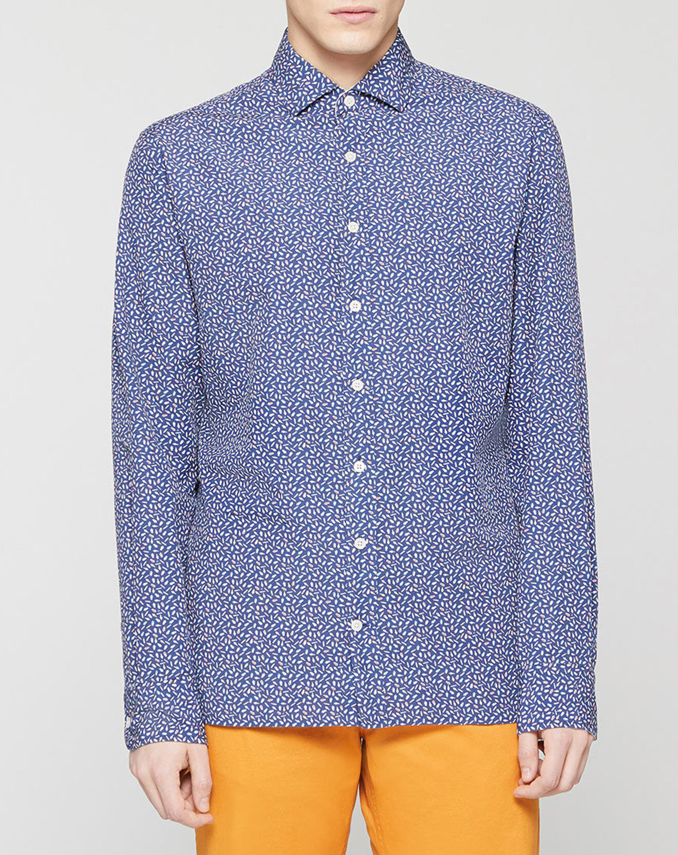 Hackett London Chemise Slim Fit imprimée bleu foncé