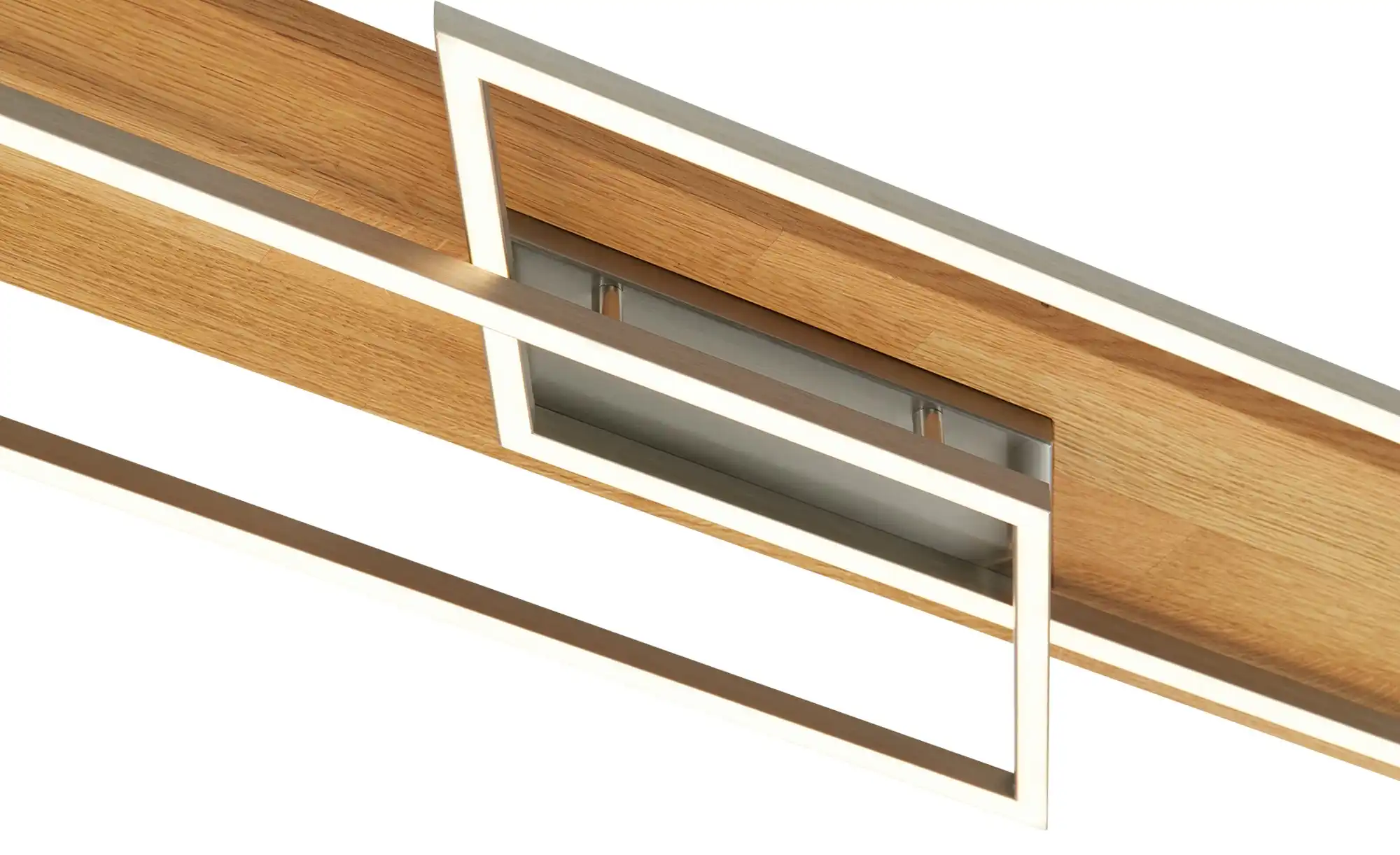 LED-Deckenleuchte, 2-flammig, Eiche natur