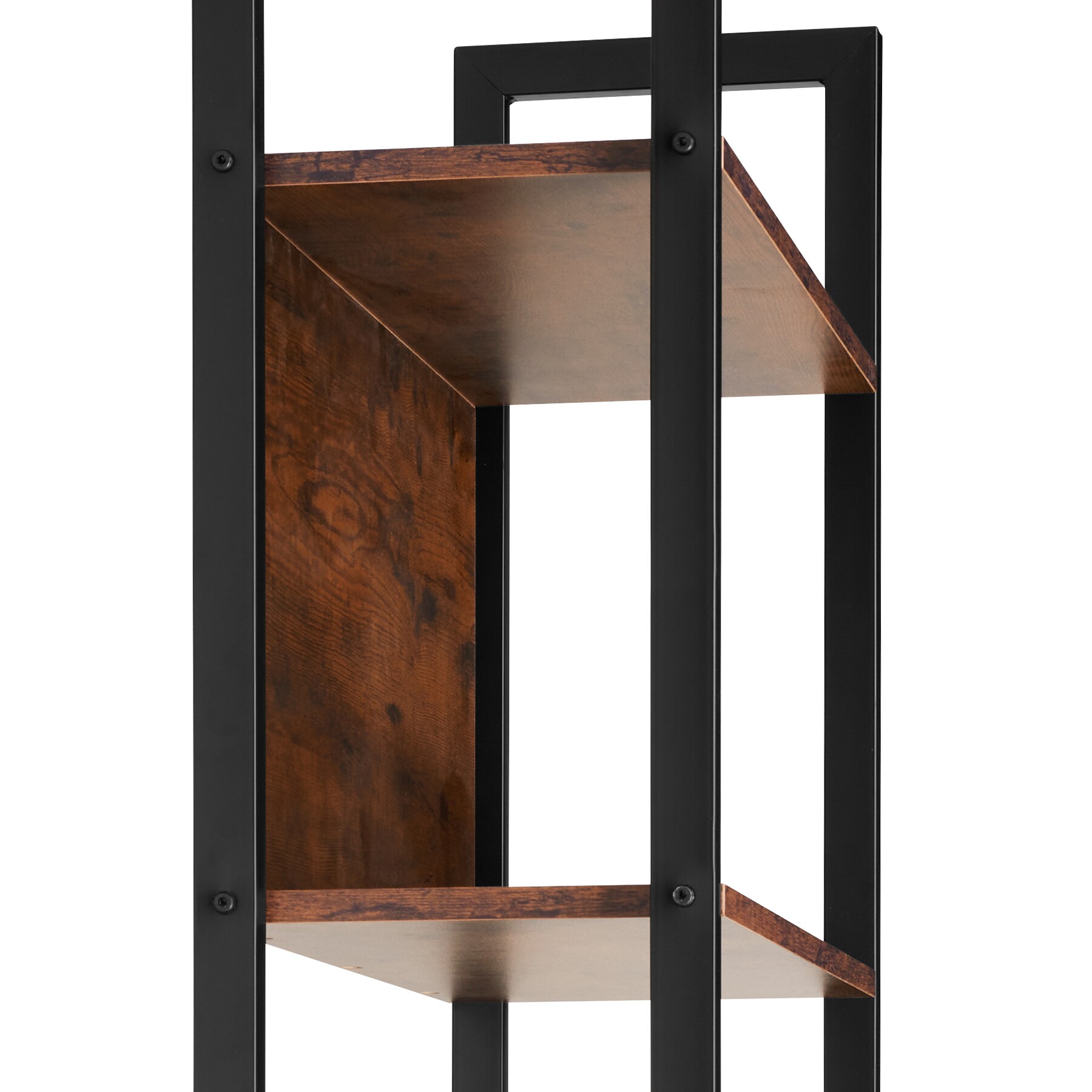 tectake® Regal, Industrial Style, 5 Ebenen, 2 Rückwände, inklusive Kippschutz, 62 x 24 x 165,5 cm