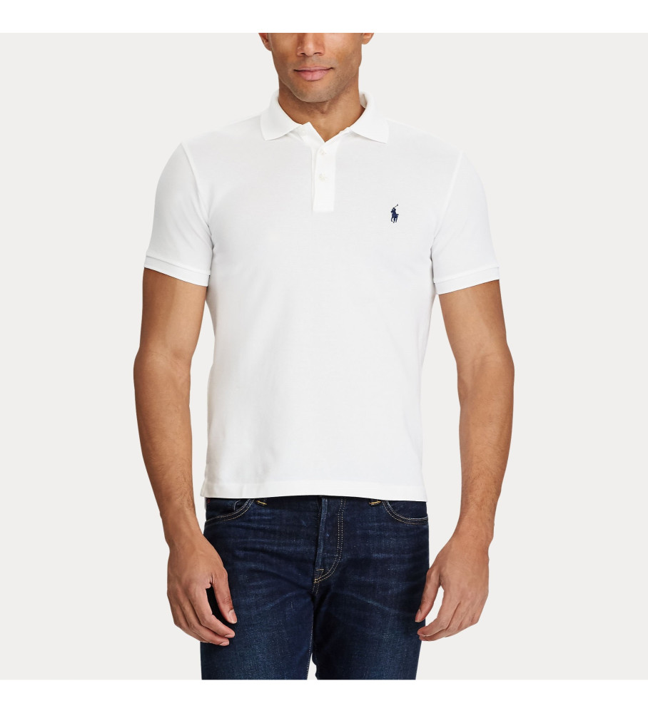 Polo Ralph Lauren Slim Fit Stretch Piqué, Branco