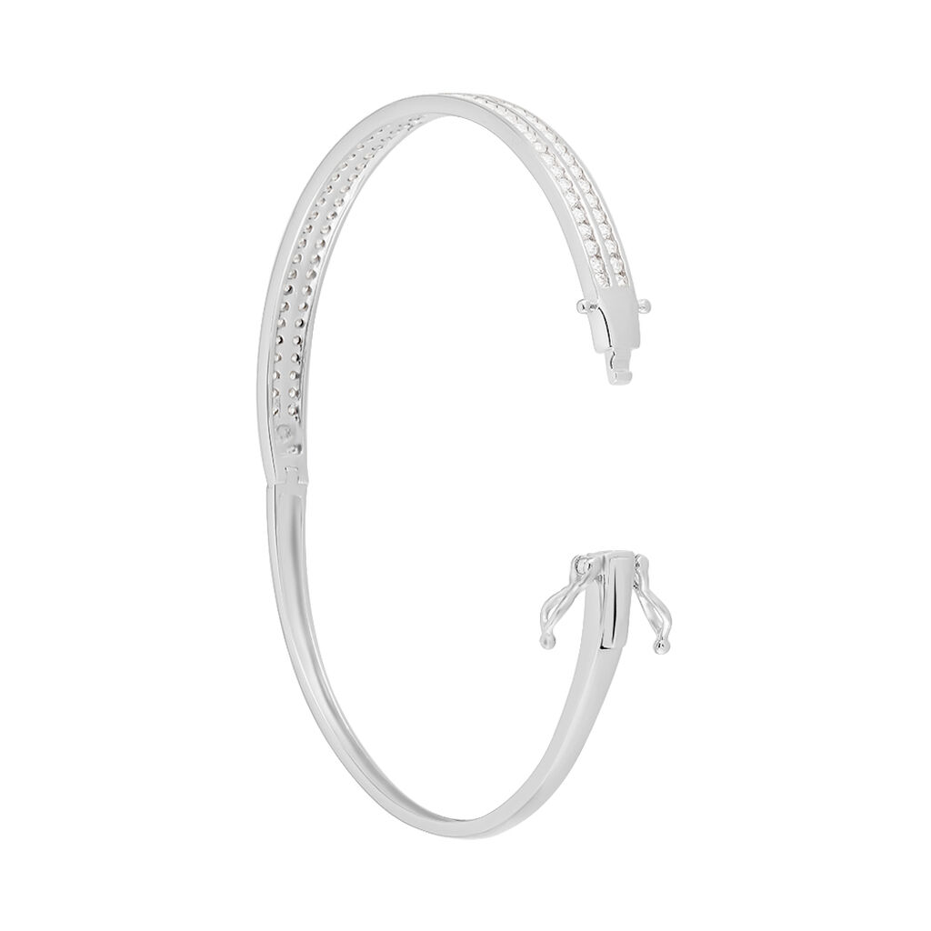 Bracelet Jonc Carinne Argent Blanc Oxyde De Zirconium