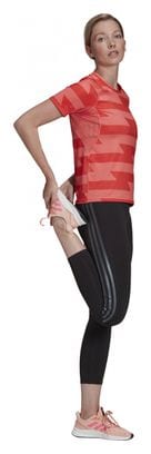 Maillot manches courtes adidas Run Fast Rouge Femme