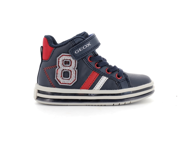 Geox-J PAWNEE BOY-J16FGC Matières combinées Marine Rouge