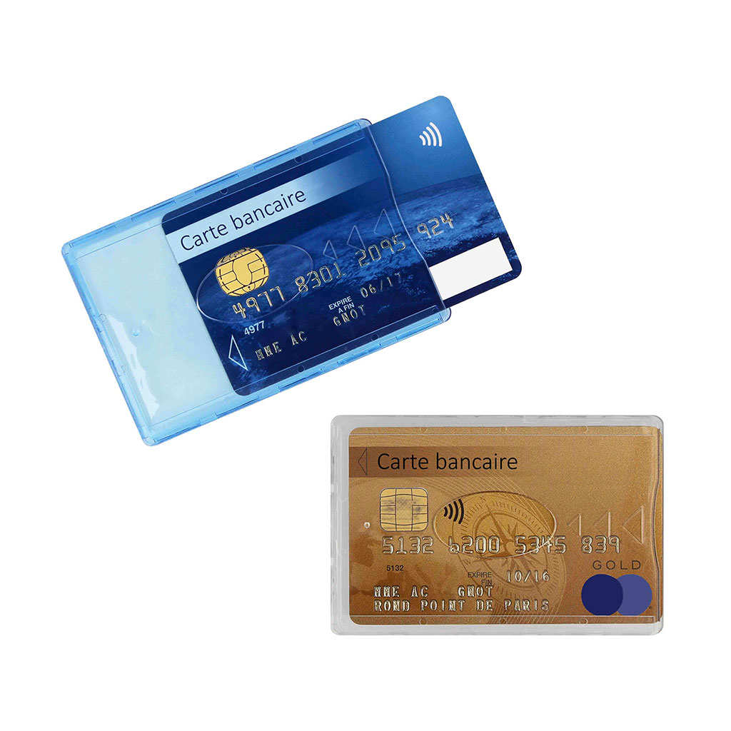 Étui rigide carte bancaire anti piratage couleur