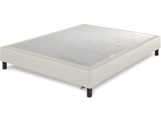 TEMPUR - Sommier 140 x 190 Prestige 20cm fixe 140x190cm simili ivoire D60