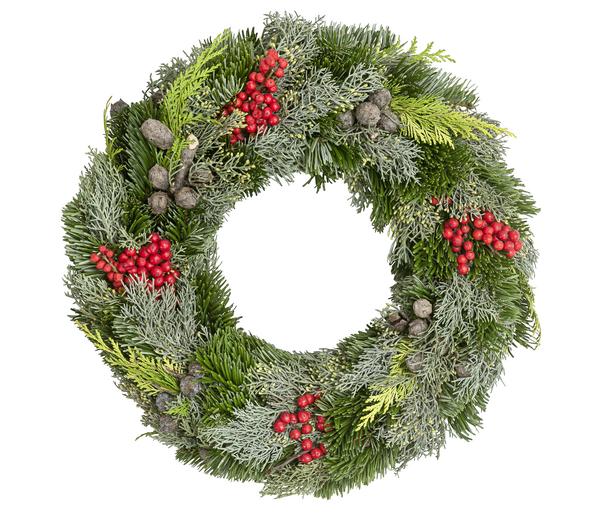 Dehner Premium Adventskranz aus Koniferen-Mix