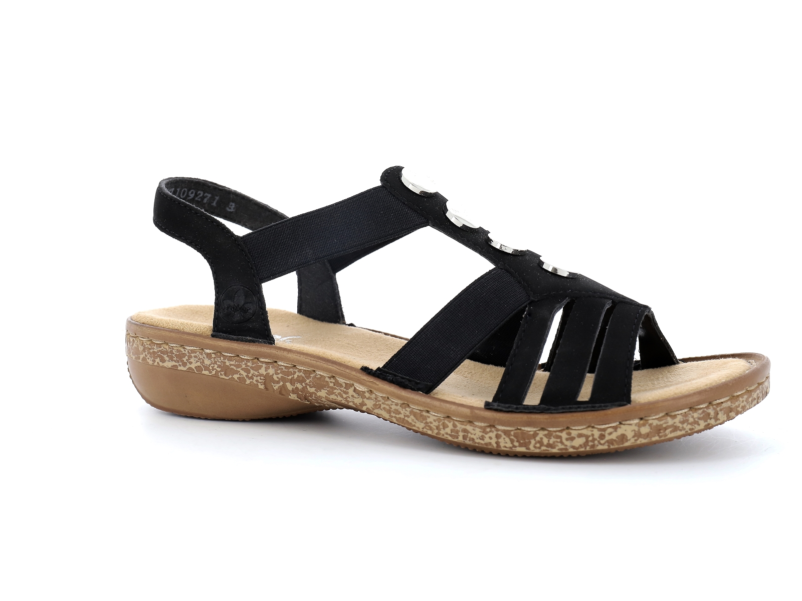 Rieker-62831 Synthétique Noir