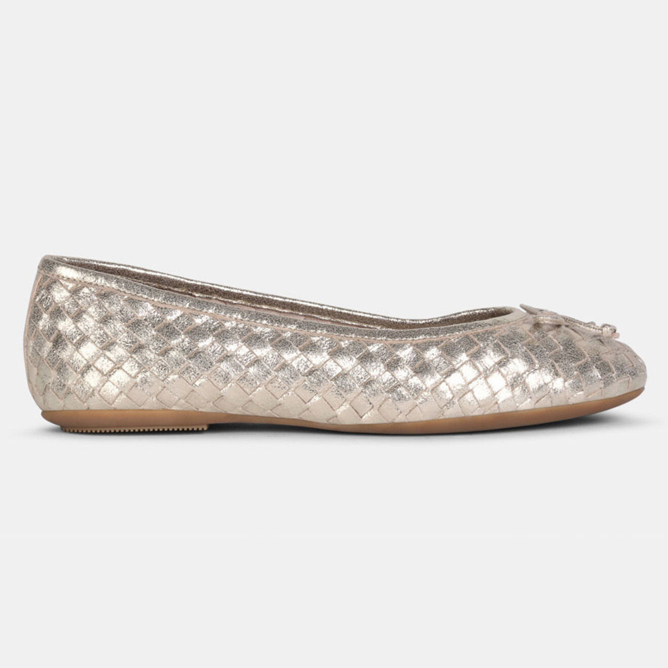 Geox Ballerines en Cuir Palmaria dorées