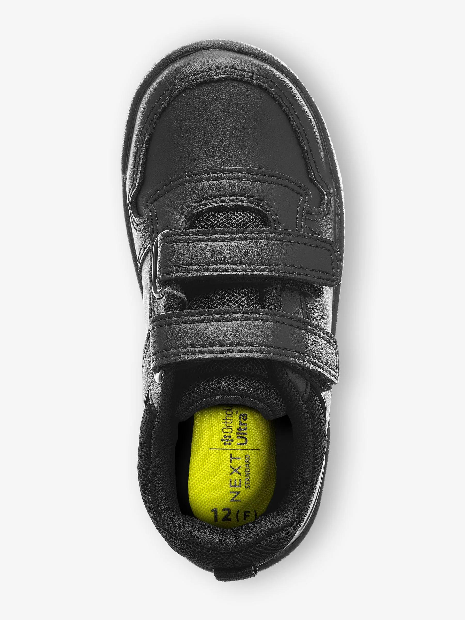Zwart - Schoolsneakers met dubbele klittenbandsluiting