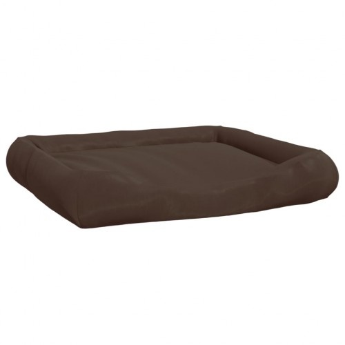 Cama retangular acolchoada marrom para animais de estimação Vidaxl