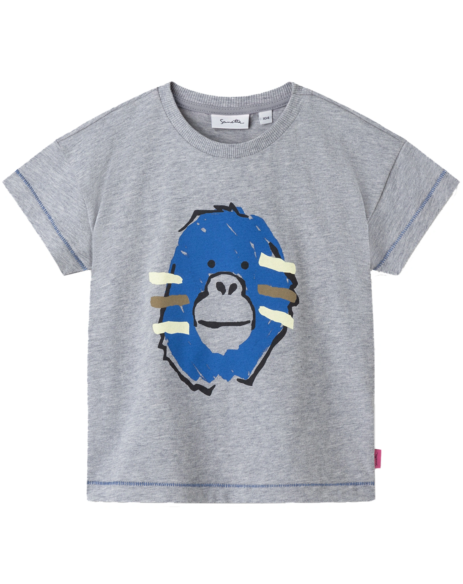 T-Shirt APE FACE in grau melange