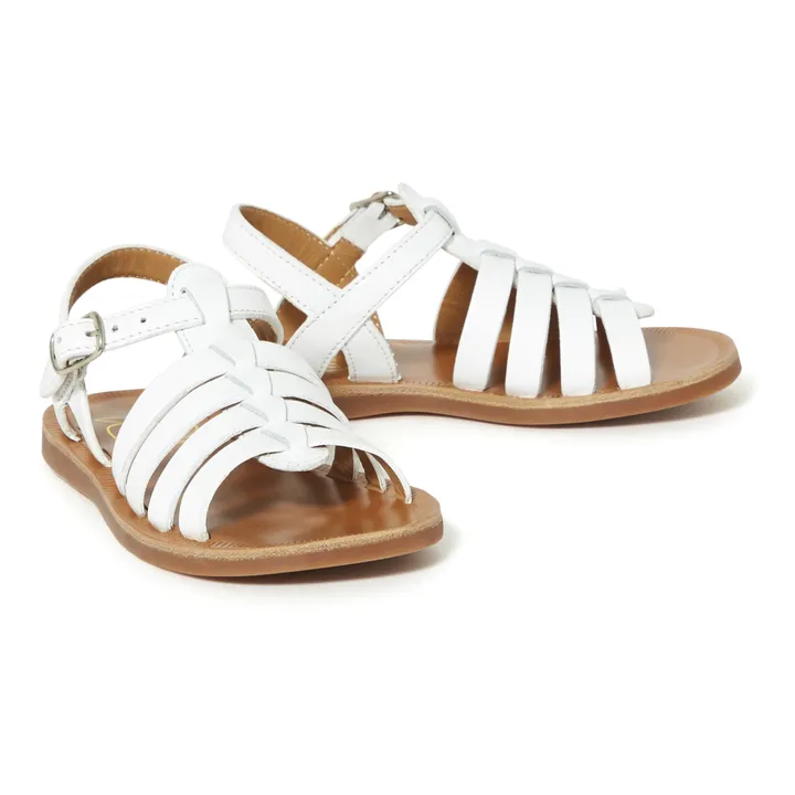 Pom d'Api Sandales Plagette Strap | Blanc - Ivoire