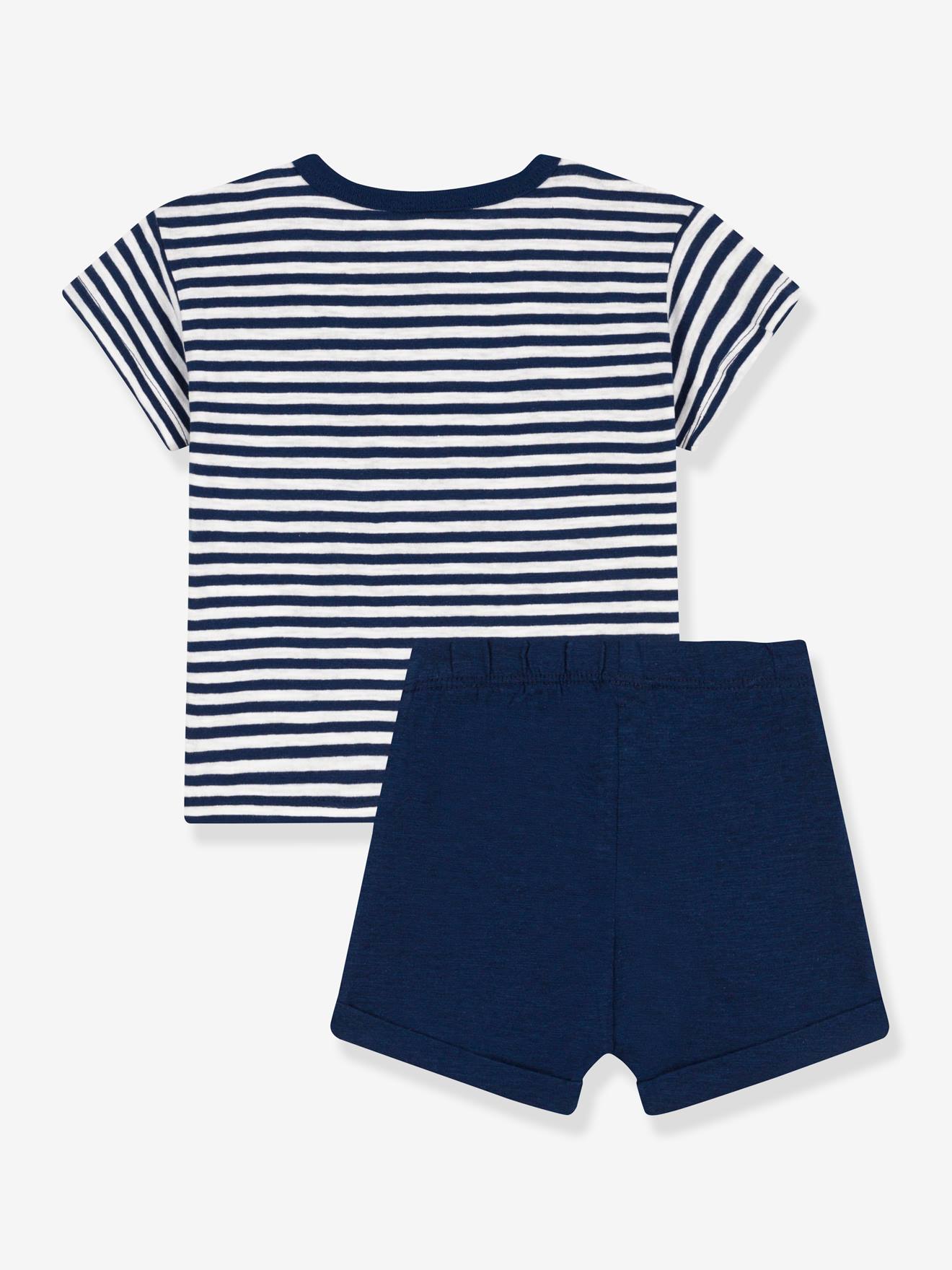 Conjunto PETIT BATEAU de 2 peças para recém-nascido, azul