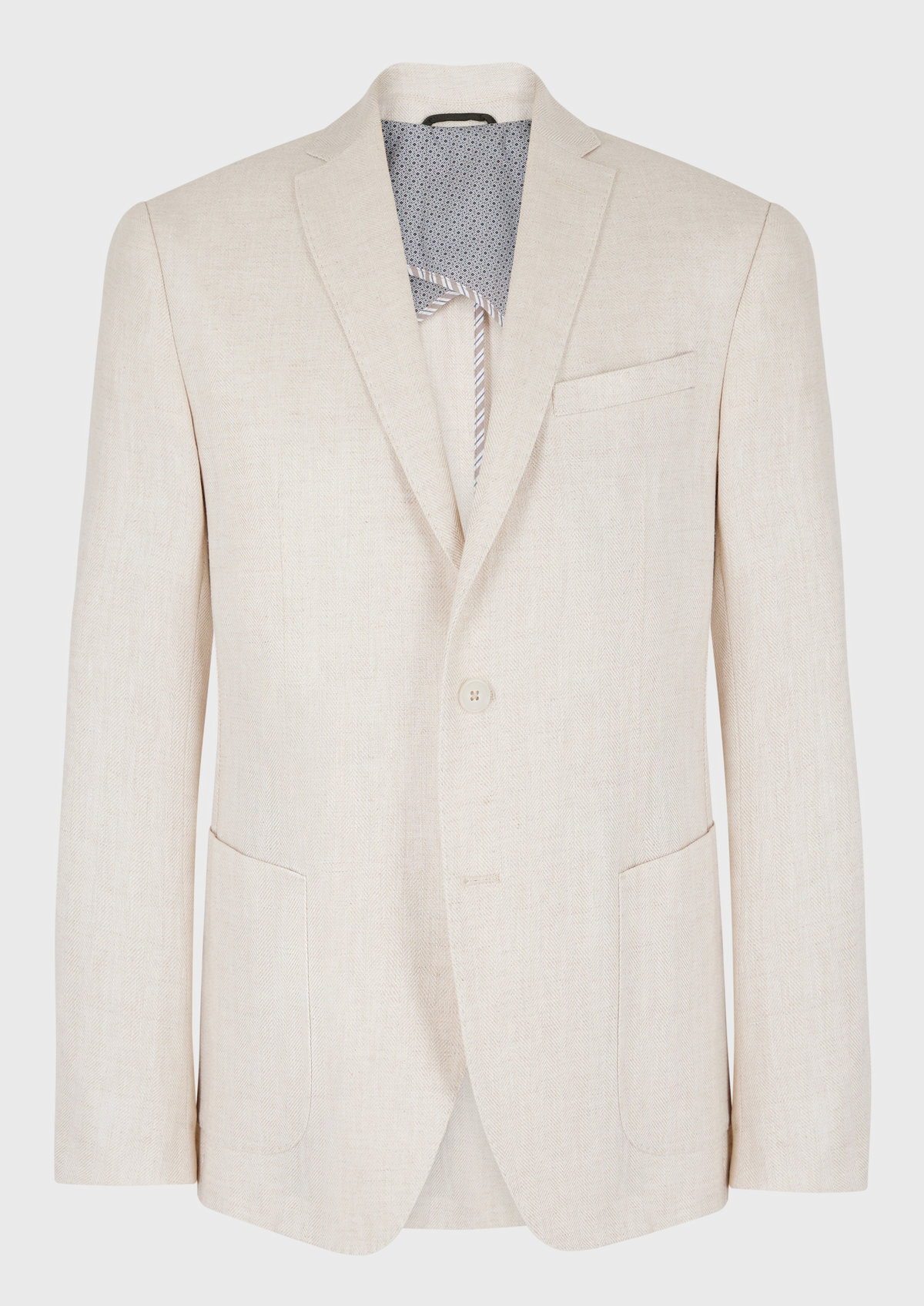 Veste coordonnable Regular en lin uni sable