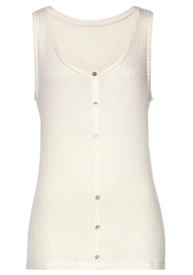 Vivance Ripptanktop »mit Zierknopfleiste« aus weicher Ripp-Qualität mit Viskose