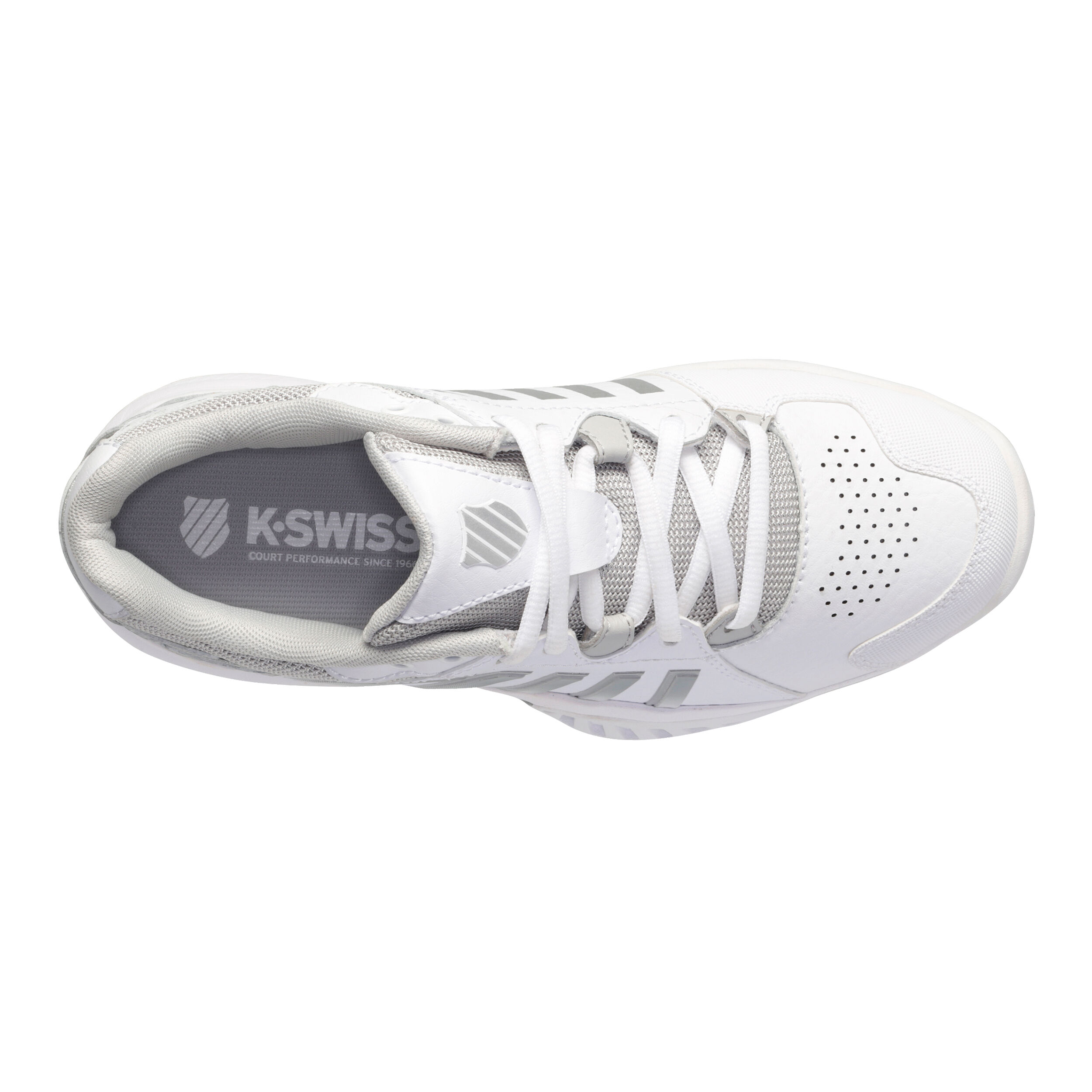 K-Swiss Receiver V Chaussures Toutes Surfaces Femmes - Blanc , Argent