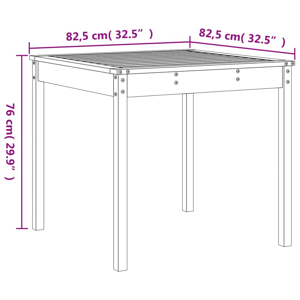 Ensemble de bistrot de jardin 3 pcs bois massif douglas