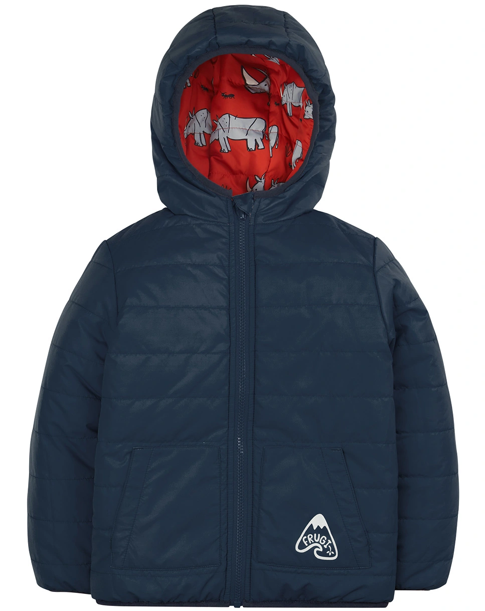 Steppjacke TOASTY - RHINO zum Wenden in orange