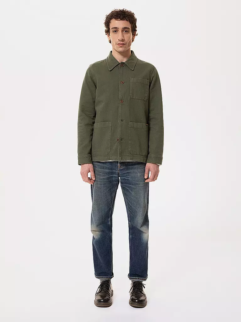 NUDIE JEANS Overshirt Barney grün