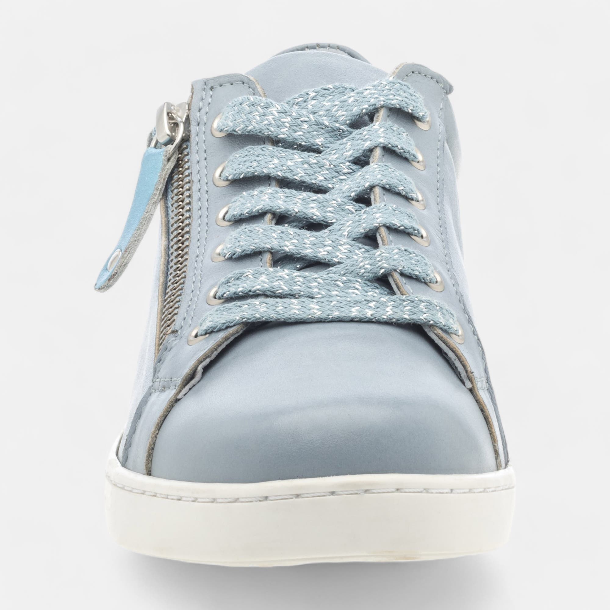 Baskets basses Femme en cuir bleu