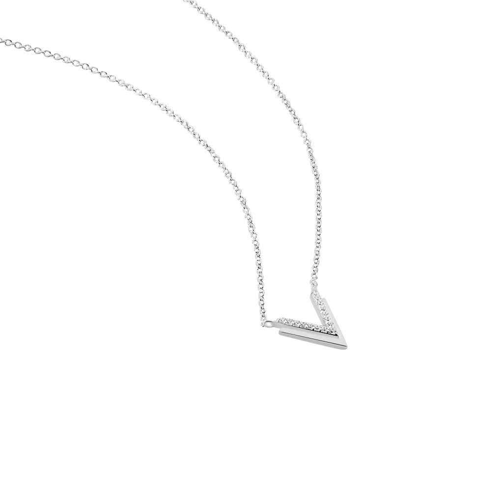 Collier Nollia Argent Blanc Oxyde De Zirconium