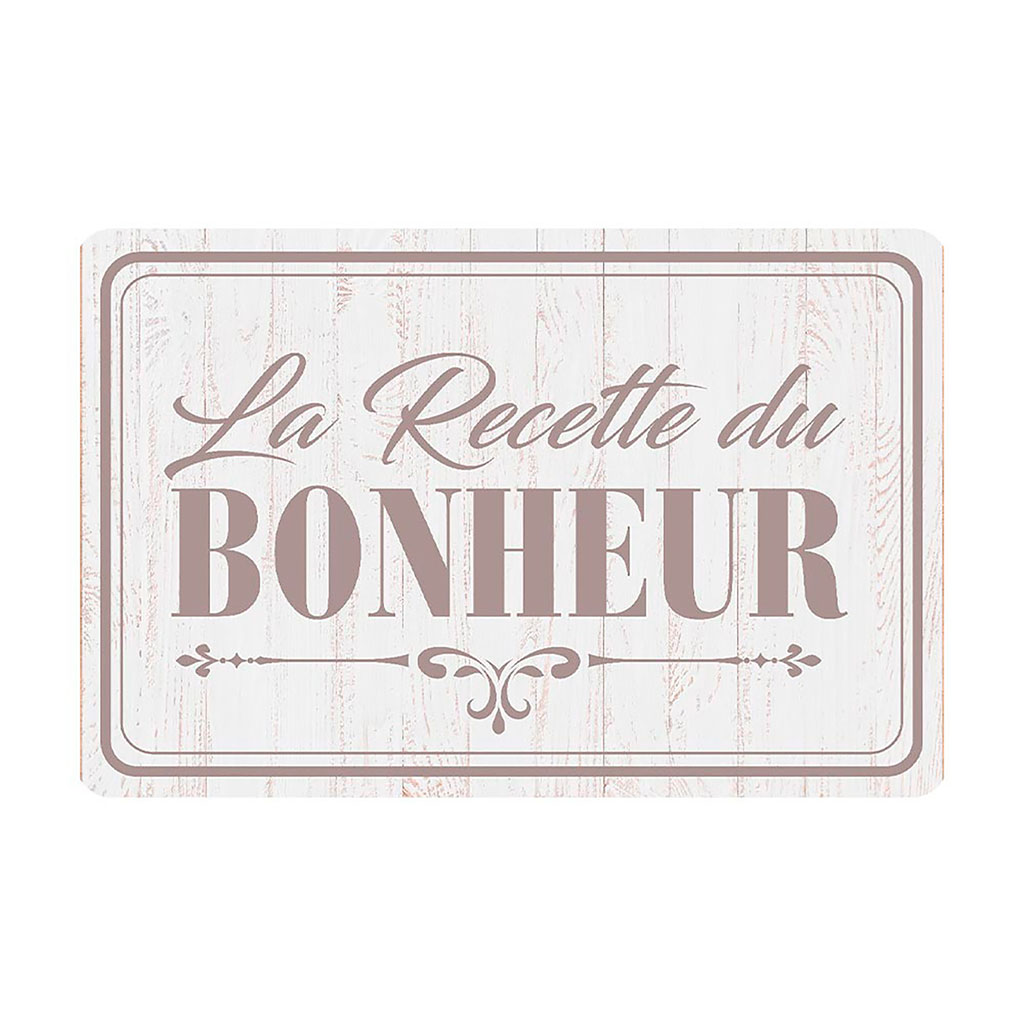Set de table rectangulaire plastique RECETTE 43x28cm