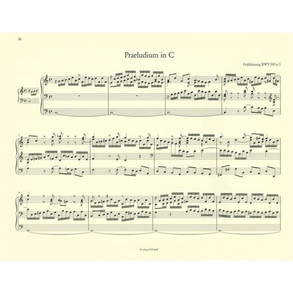 Breitkopf & Härtel Bach Sämtliche Orgelwerke 1
