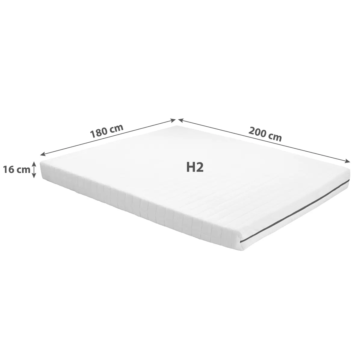 Matratze Allergiker Plus 180 x 200 weiss