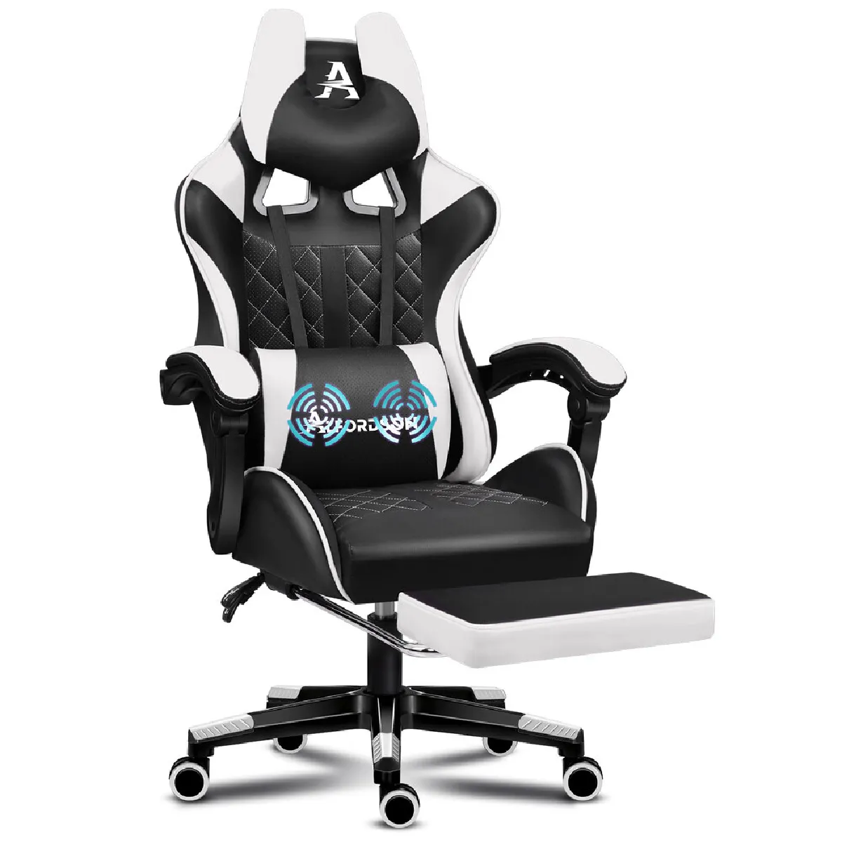 ALFORDSON Racer Noir/Blanc