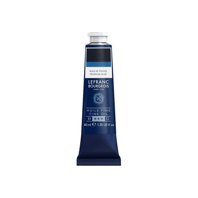 Lefranc Bourgeois - Peinture à l'huile - bleu prussien - semi-opaque - fine - 40 ml